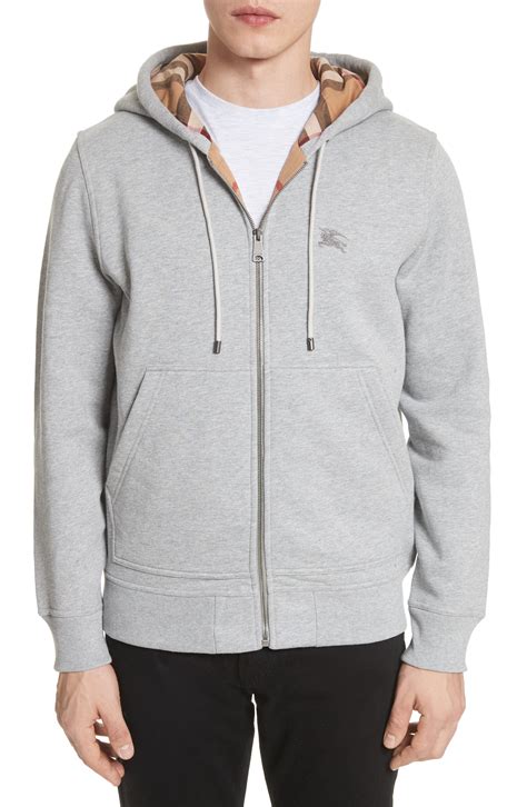 burberry hoodie mens white|Burberry zipped hoodie.